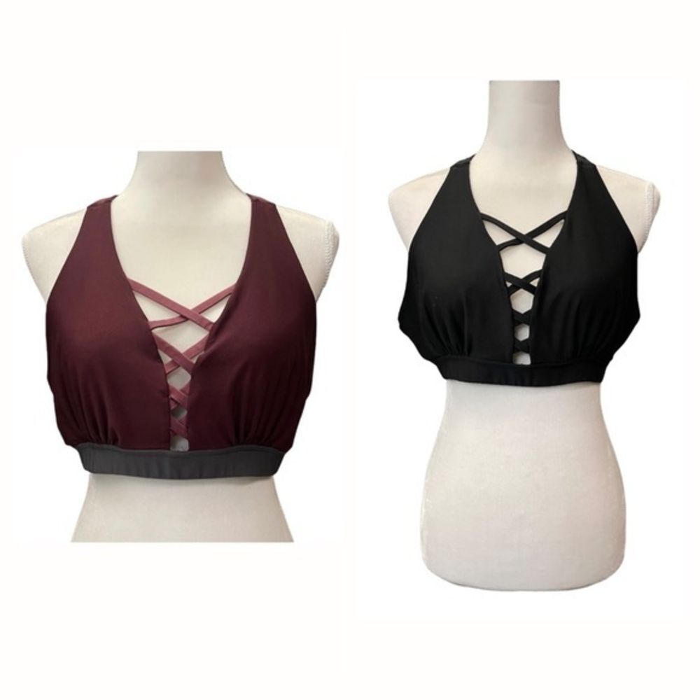 Two Maurice’s Racer-Back Sport Bra‎ Sz L